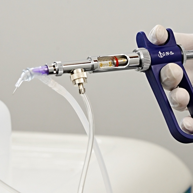 I-N-S irrigation device in clinical use